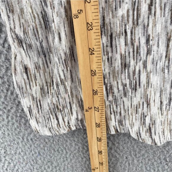 Chicos Top Womens 2 US Large Gray Volcanoe Spacedye Asymmetrical Spliced Tunic - Picture 10 of 11